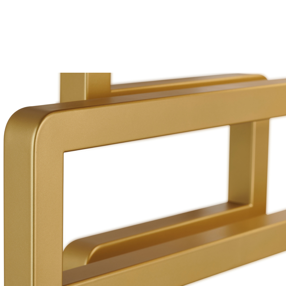 Terma Bookie Brass Heated Towel Rail 655 x 500mm Image 5