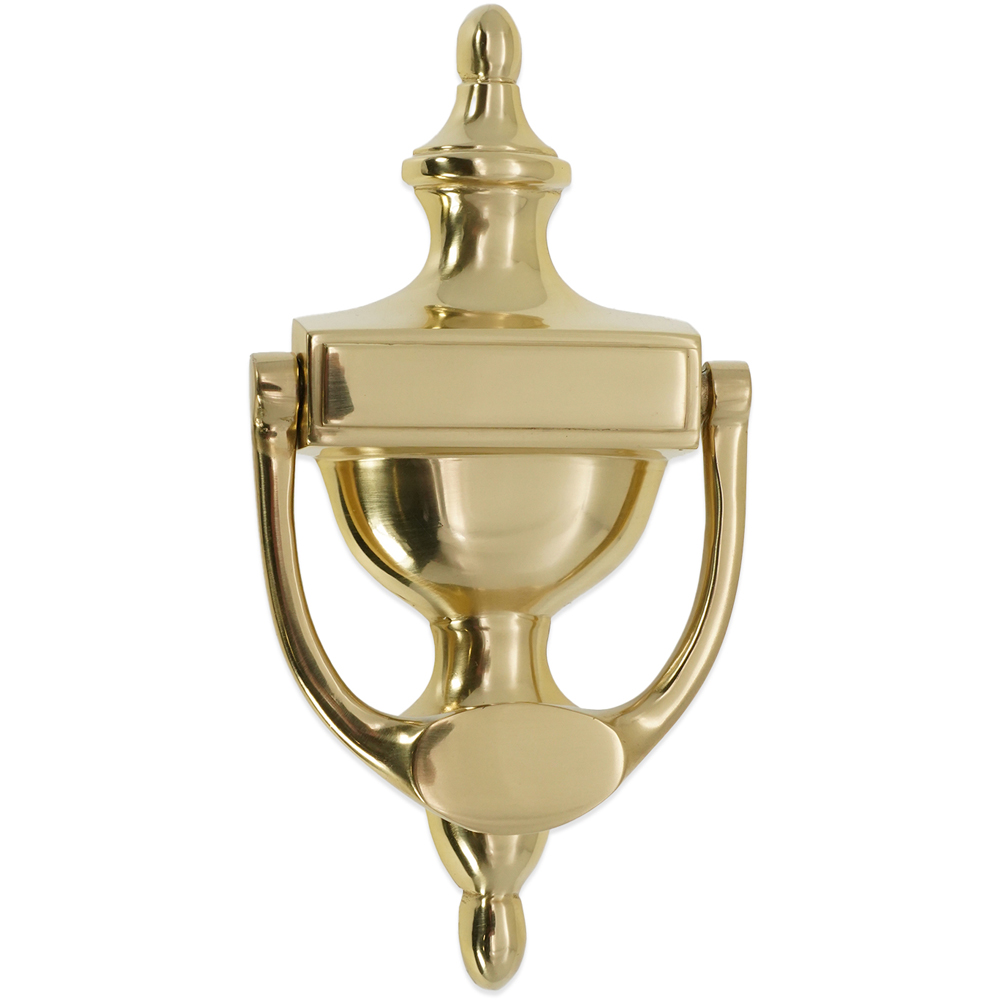 Spira Brass Polished Brass Victorian Small Door Knocker Image 1