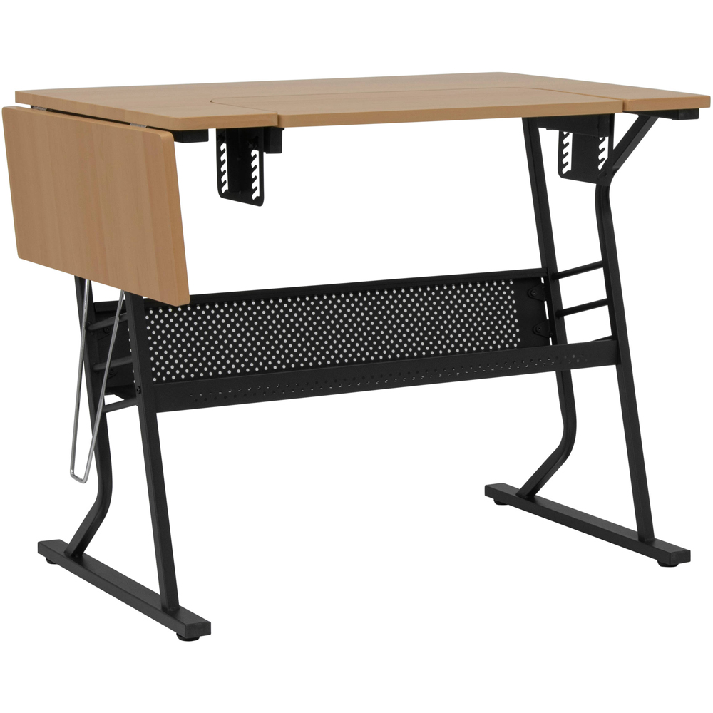 Sewing Online Eclipse 13368 2 Shelf Black and Maple Hobby and Sewing Table Image 6