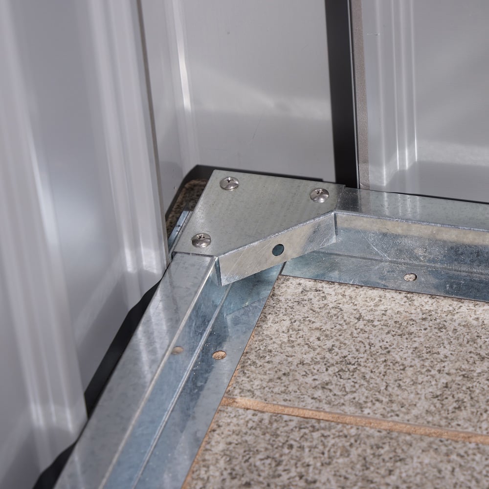 Rowlinson 10 x 10ft Grey Brentvale Premium Apex Metal Garden Shed Image 7