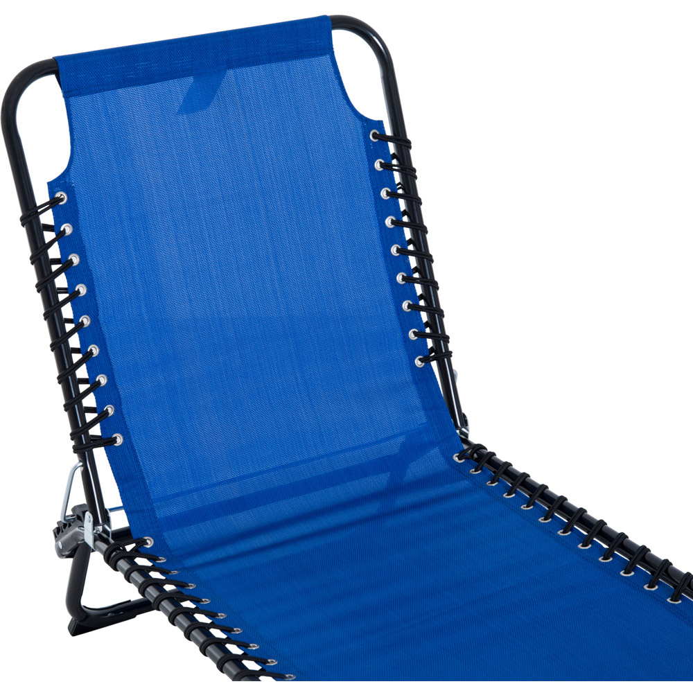 Outsunny Blue Reclining Folding Sun Lounger Image 3