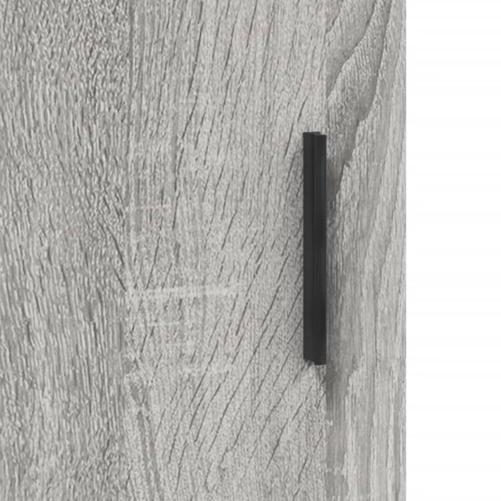 vidaXL 2 Glass Door 3 Shelf Grey Sonoma Highboard Image 9