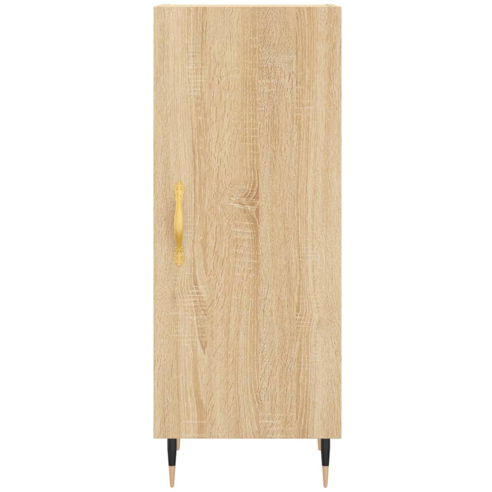 vidaXL Single Door 3 Shelf Sonoma Oak Sideboard with Metal Legs Image 6