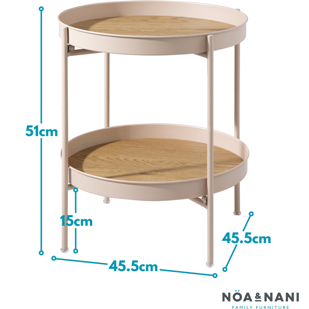 Noa and Nani Solna Single Shelf Blush Pink Large Coffee Table Image 7