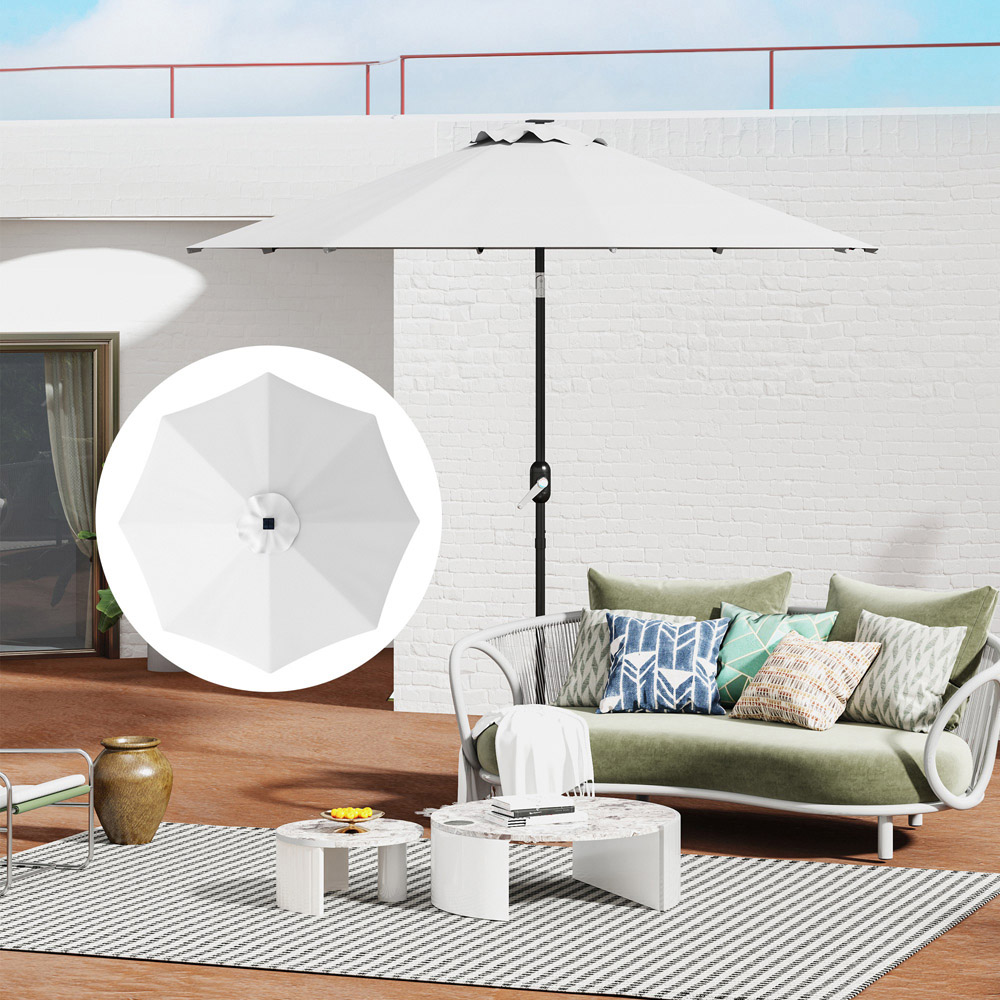 Outsunny Cream Parasol Replacement Canopy 300cm Image 4