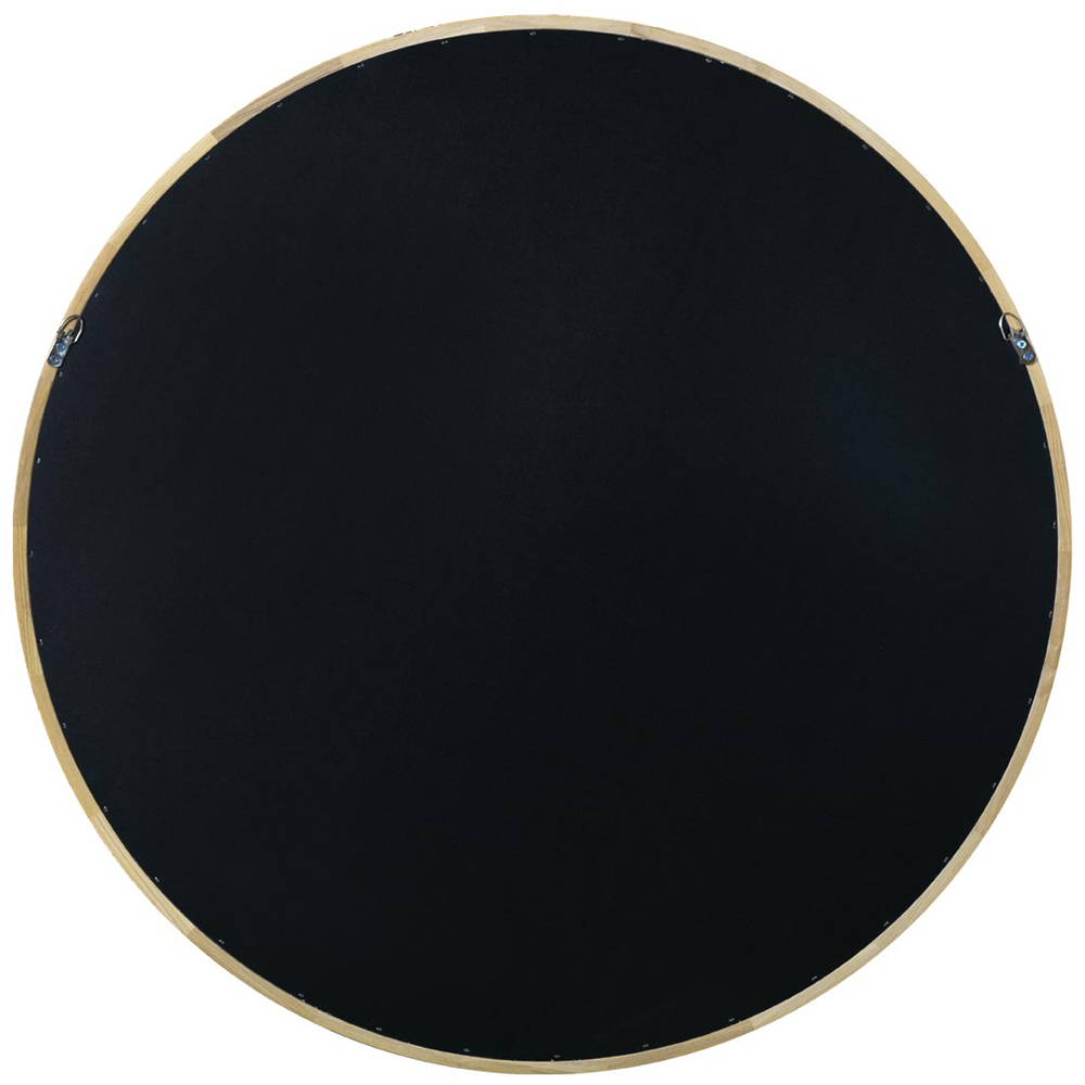 The Naturalis Solid Oak Round Deep Dish Framed Mirror 90 x 90cm Image 4