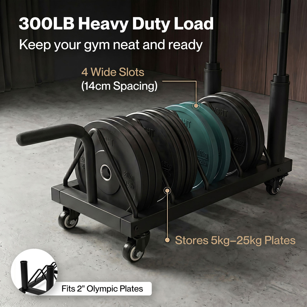 Traderight Centra Weight Plate Rack with Wheels Image 3