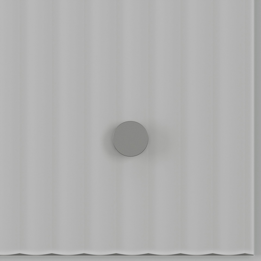 Fluted Clear Glass Kitchen Splashback with Satin Chrome Caps 600 x 750 x 4mm Image 3