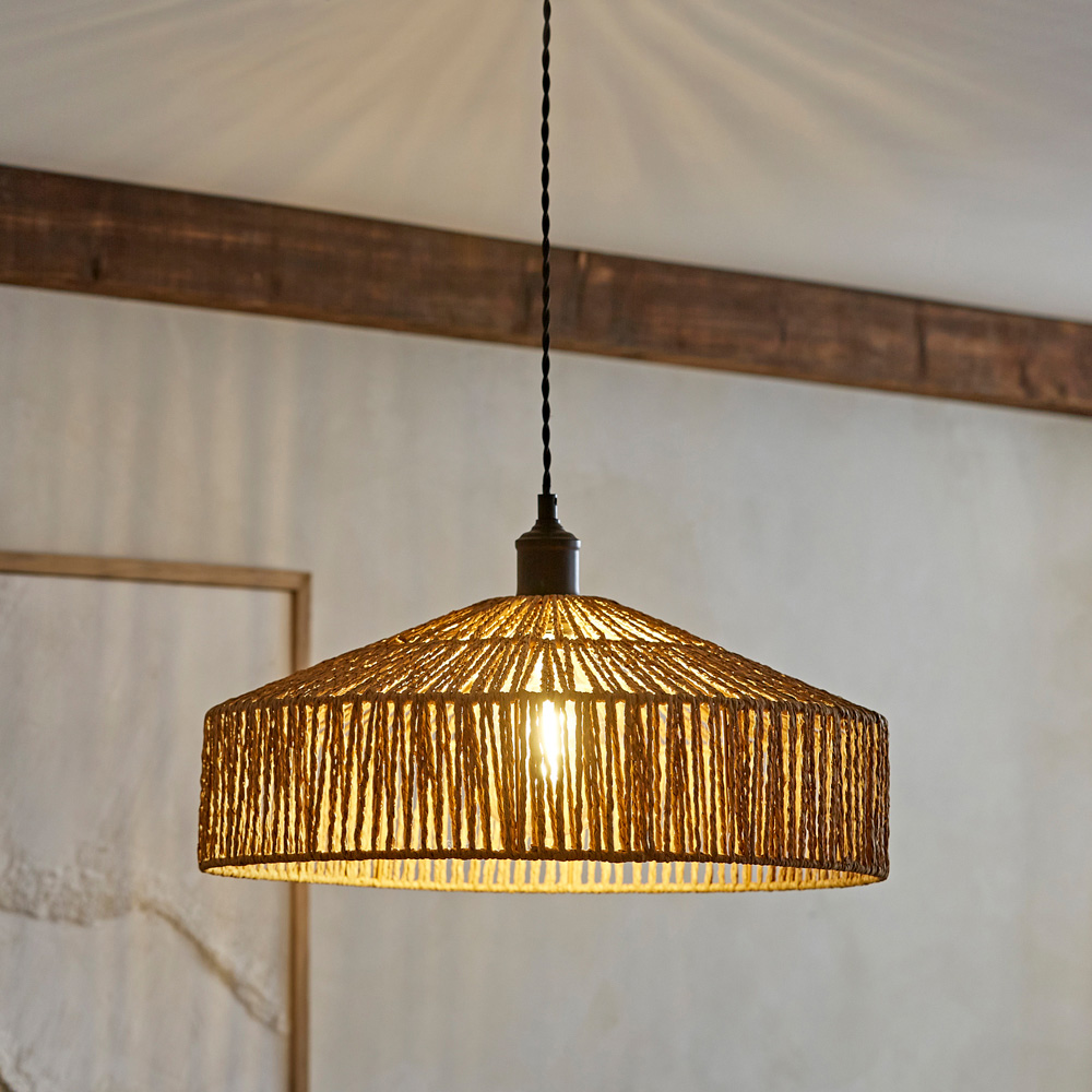 ValueLights Elcano Woven Rope Ceiling Pendant Light Shade Image 2