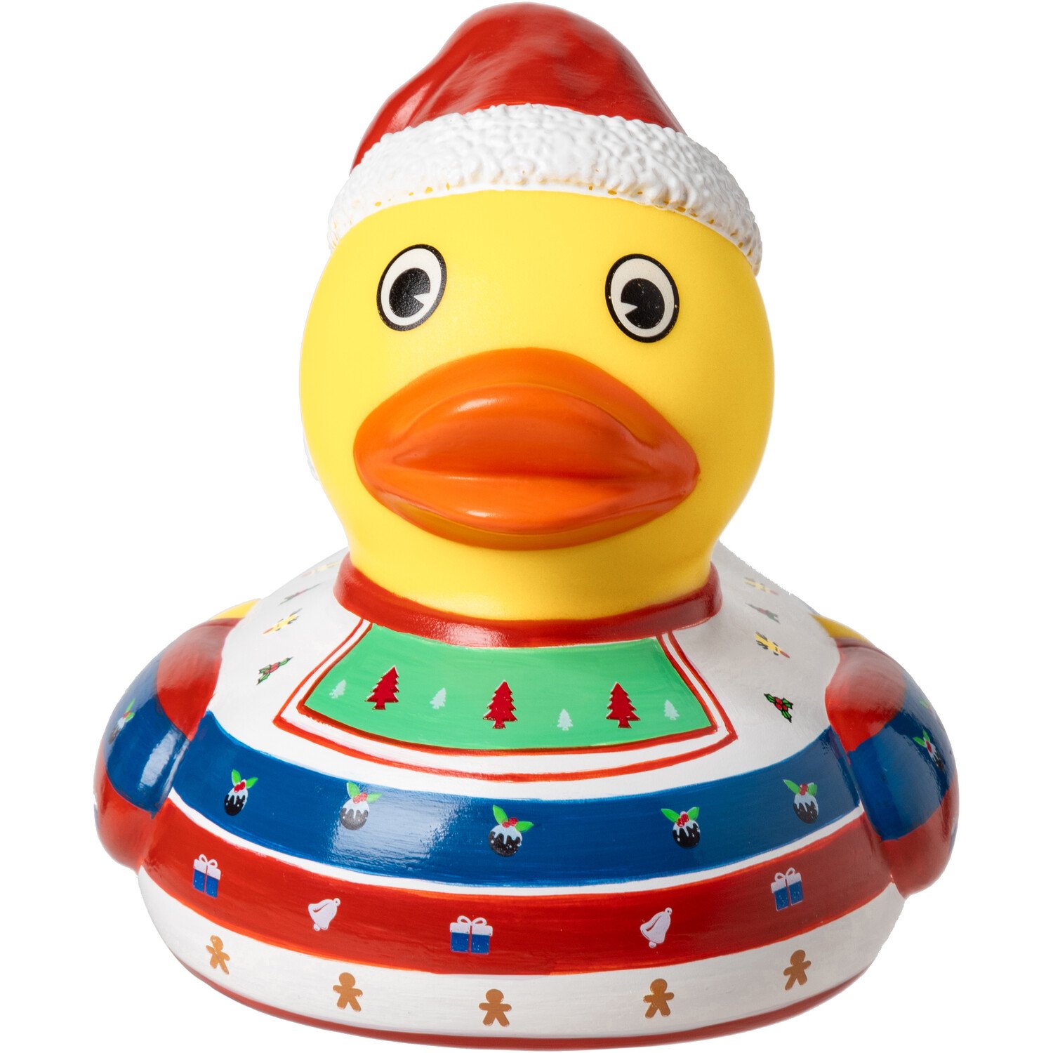 Christmas Jumper Rubber Duck - Multicolour Image 1