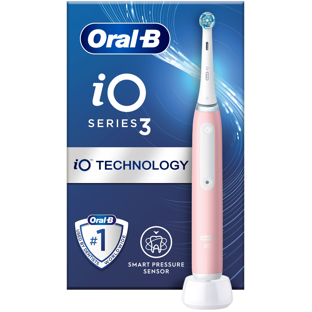 Oral-B iO3 Blush Pink Ultimate Clean Electric Toothbrush Image 2