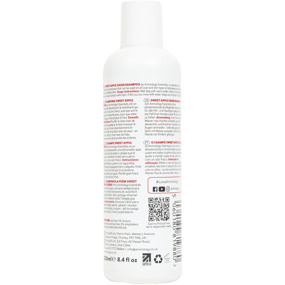 Animology Essentials Dog Shampoo Sweet Apple Crush Image 2