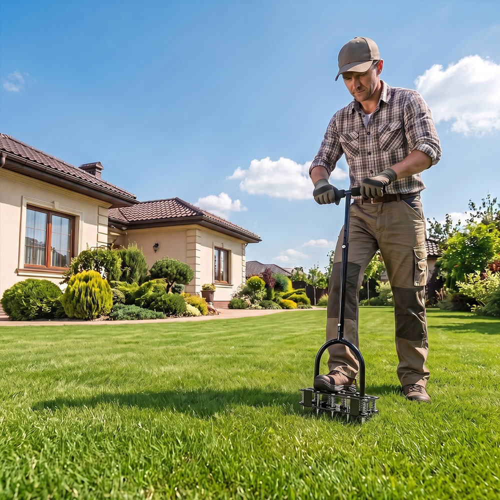 Spector Lambu Lawn Aerator with Adjustable Handle Image 2