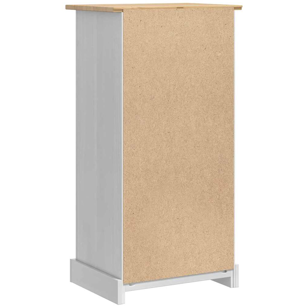 vidaXL Corona 5 Drawer White Solid Pine Wood Bedside Table Image 7
