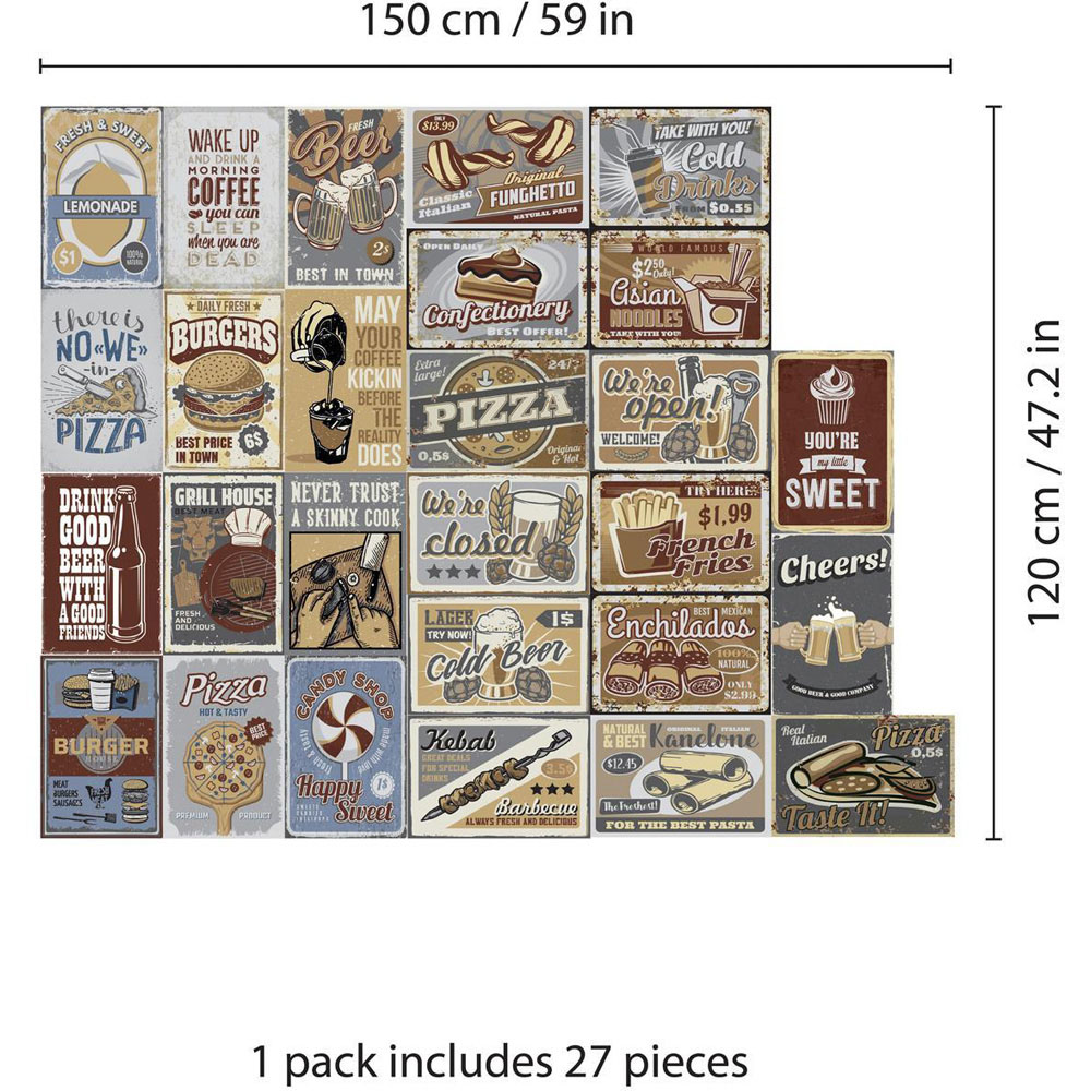 Walplus Multicolour Vintage Inspired Artistic Collage Print Wall Mural 150 x 245cm Image 5