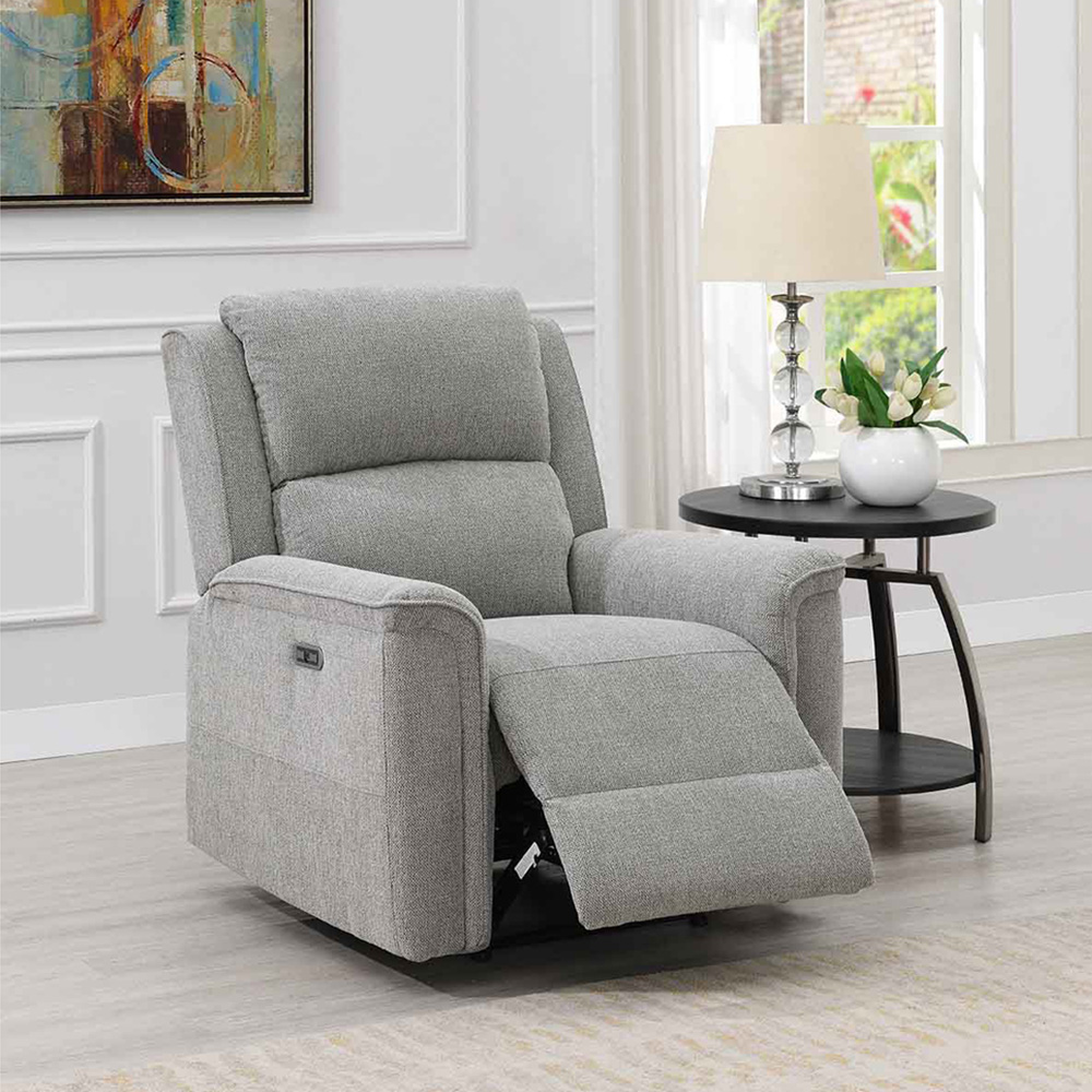 Eastside Light Grey Power Recliner Chair Image 4