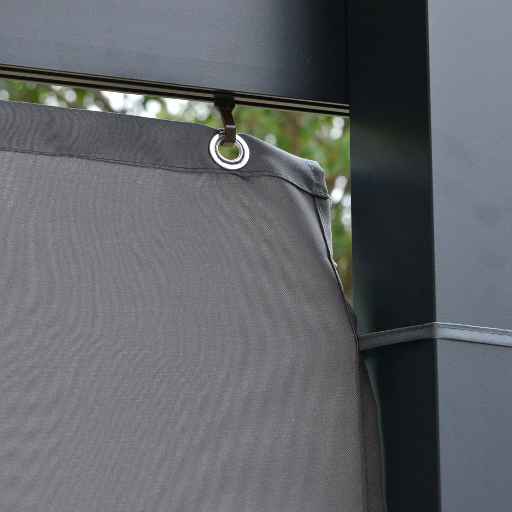 Outsunny 4 x 3m Grey Aluminium Outdoor Hardtop Pergola Image 3