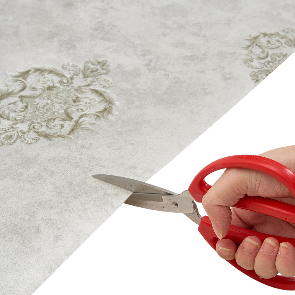 Living and Home Textured 3D Embossed Light Grey Non-Pasted Wallpaper Image 6