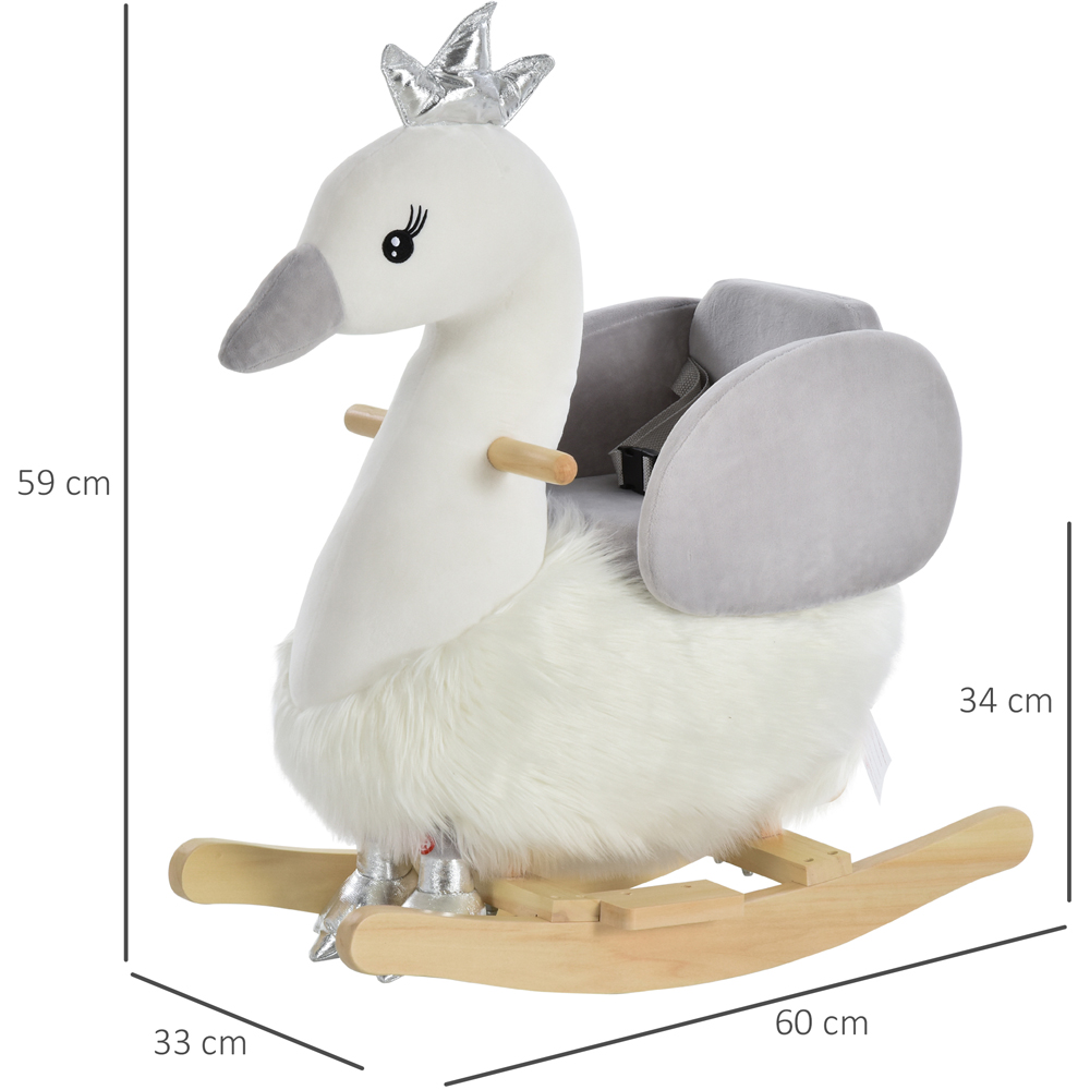 Tommy Toys Baby Rocking Horse Swan Ride On White and Grey Image 6