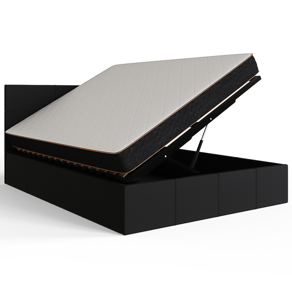 GFW King Black Side Lift Ottoman Bed Image 4