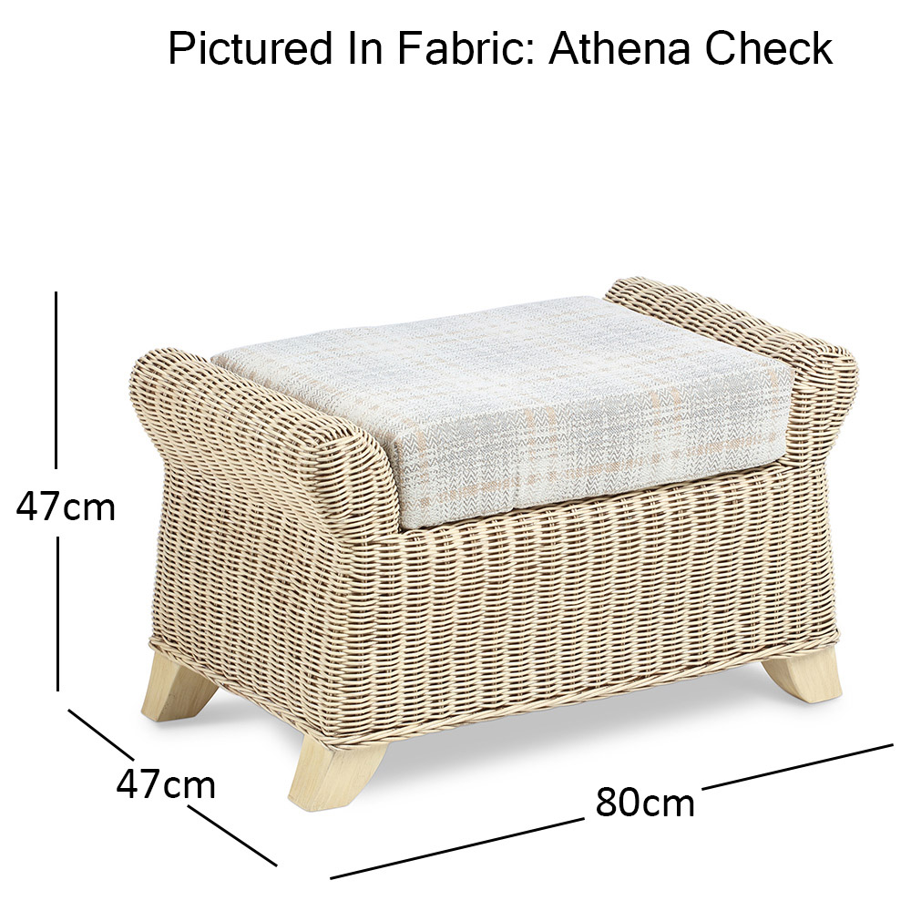 Desser Clifton Natural Rattan Footstool with Storage Image 4