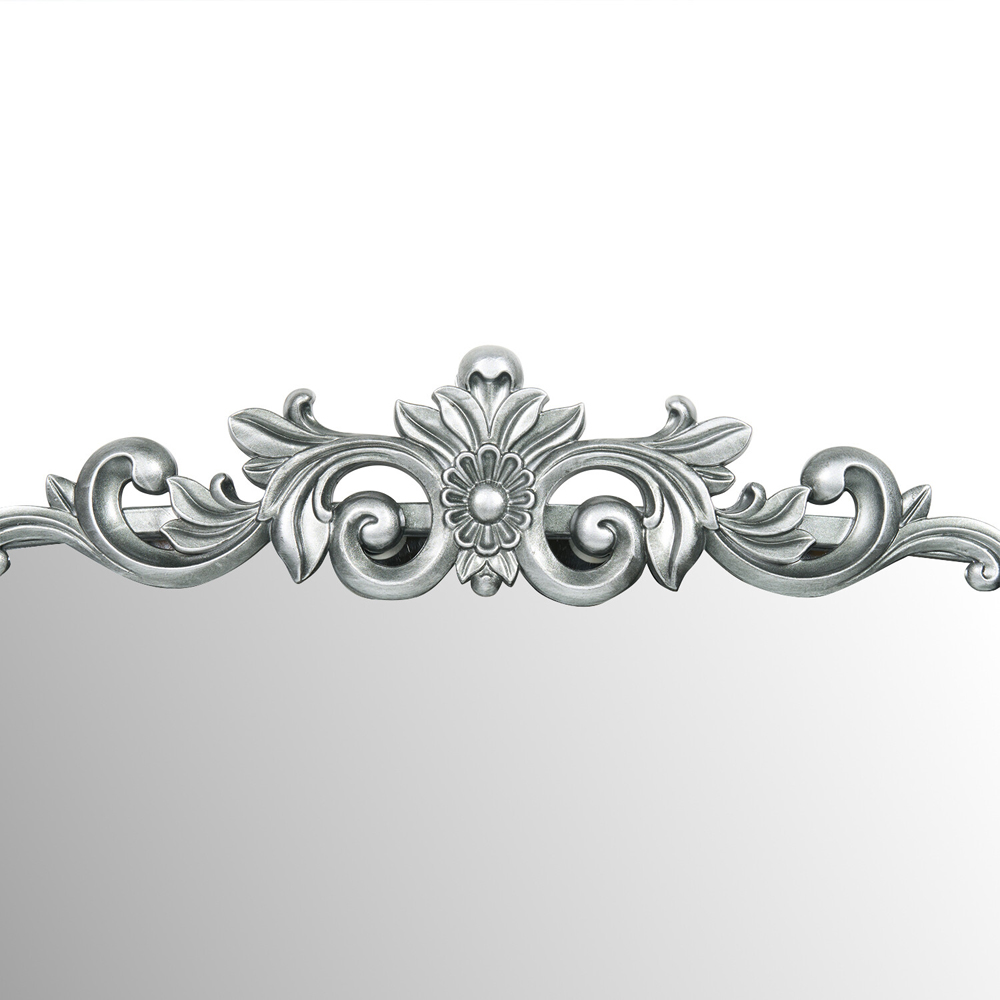 Ornate Over The Mantle Mirror Pewter Image 8
