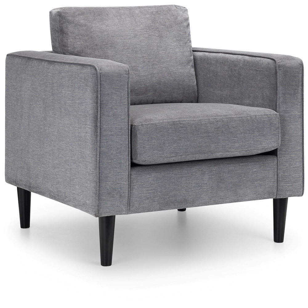 Julian Bowen Hayward Grey Chenille Chair  Image 2