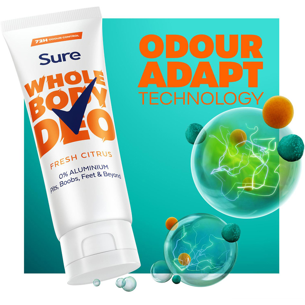 Sure Women Aluminium Free Whole Body Fresh Citrus Deodorant Cream 75ml 6 Pack Image 6