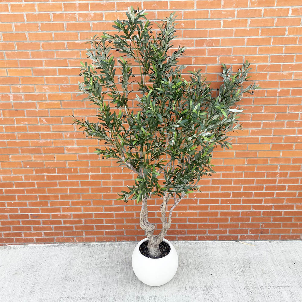 Leaf Artificial Olive Tree in Pot 8ft Image 7