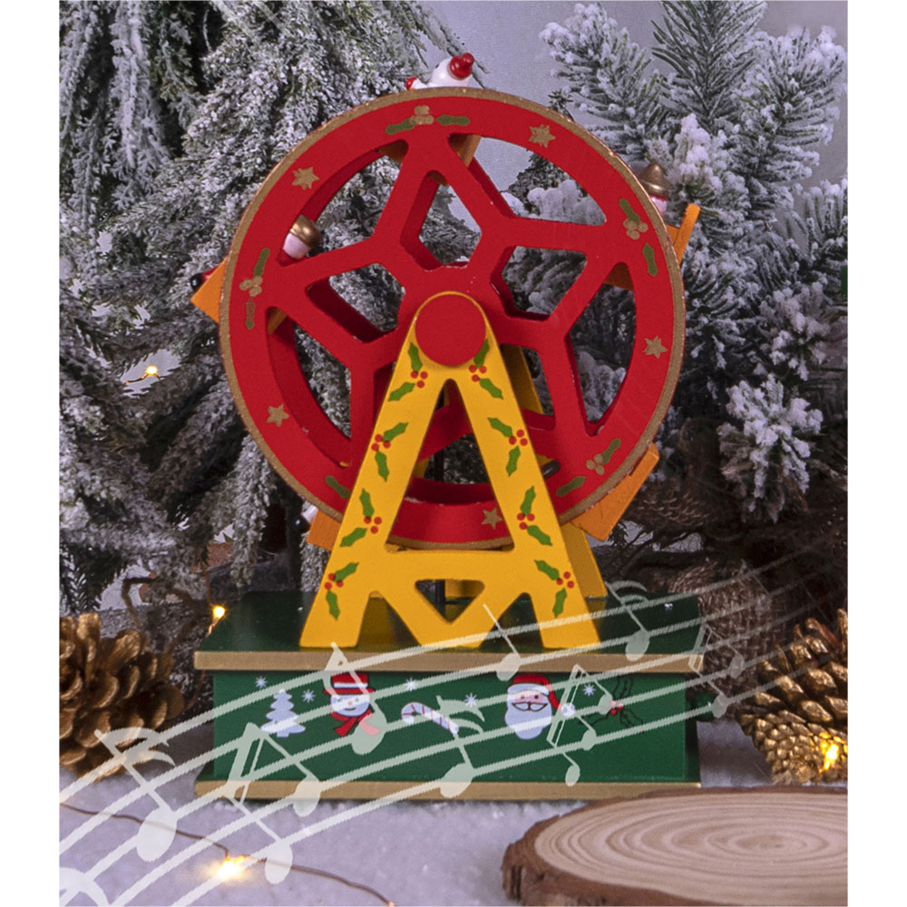 St Helens Multicolour Wooden Ferris Wheel Music Box Image 4