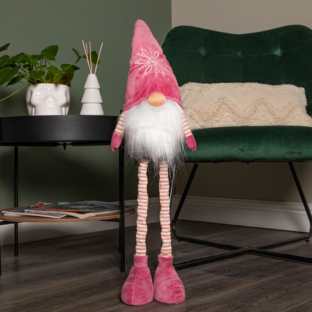 Samuel Alexander Pink Standing Gonk Christmas Decoration 74cm Image 2