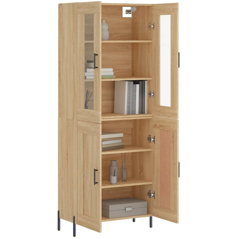 vidaXL 4 Door Sonoma Oak Highboard Image 3