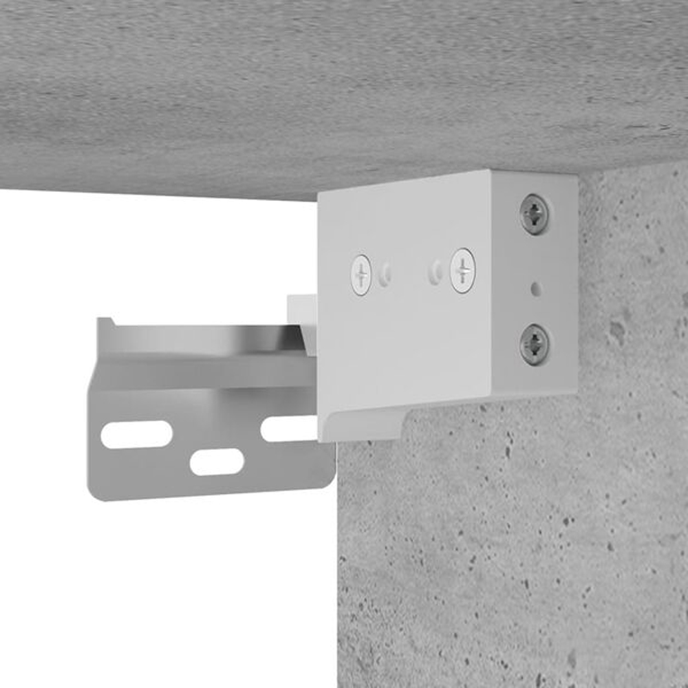 vidaXL 2 Door Single Shelf Concrete Grey Wall Cabinet Image 5