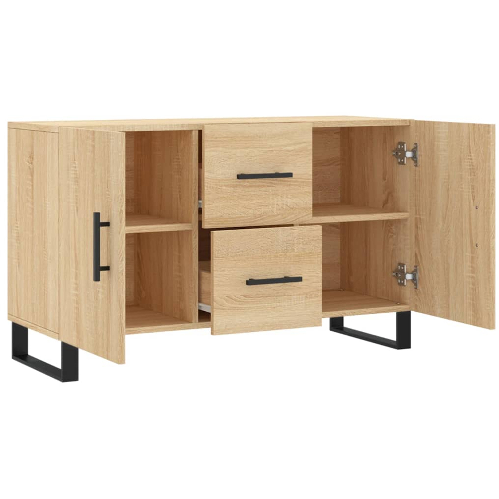 vidaXL 2 Door 2 Drawer Sonoma Oak Sideboard Image 5