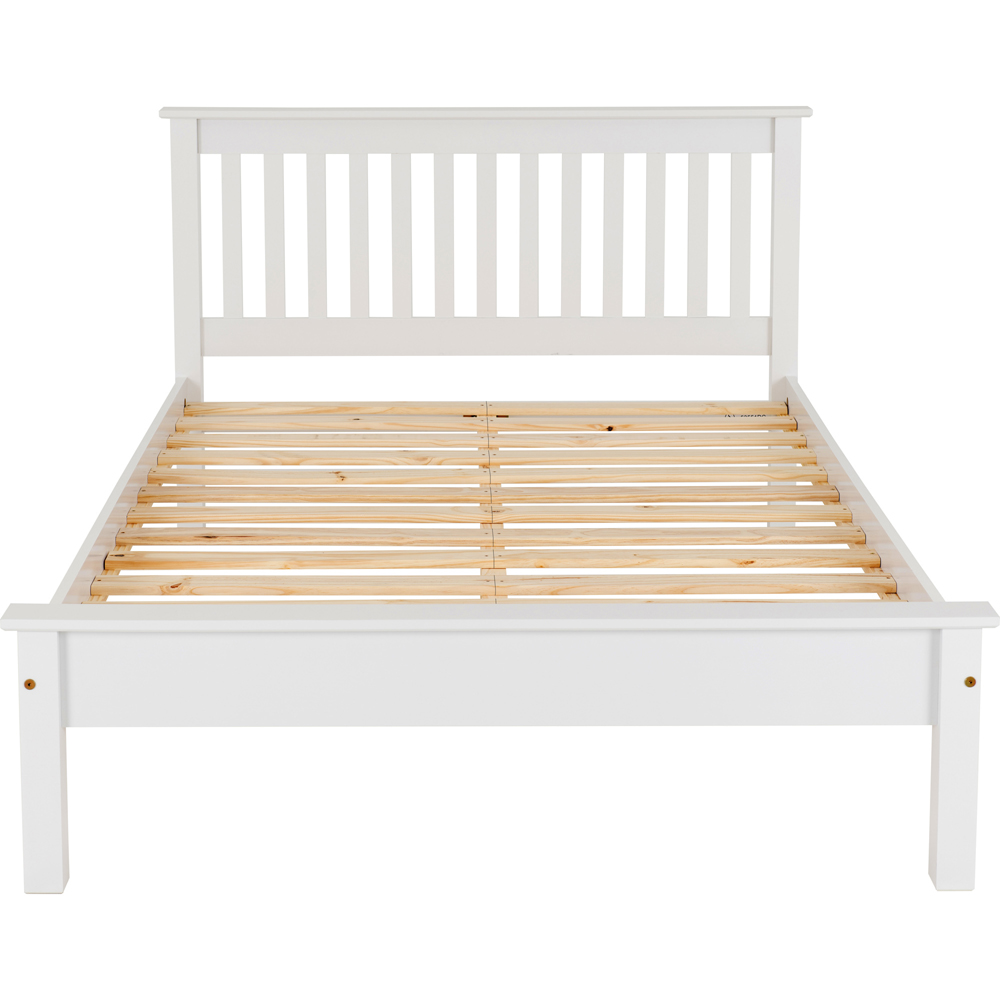 Seconique Monaco King Size White Low End Bed Image 4