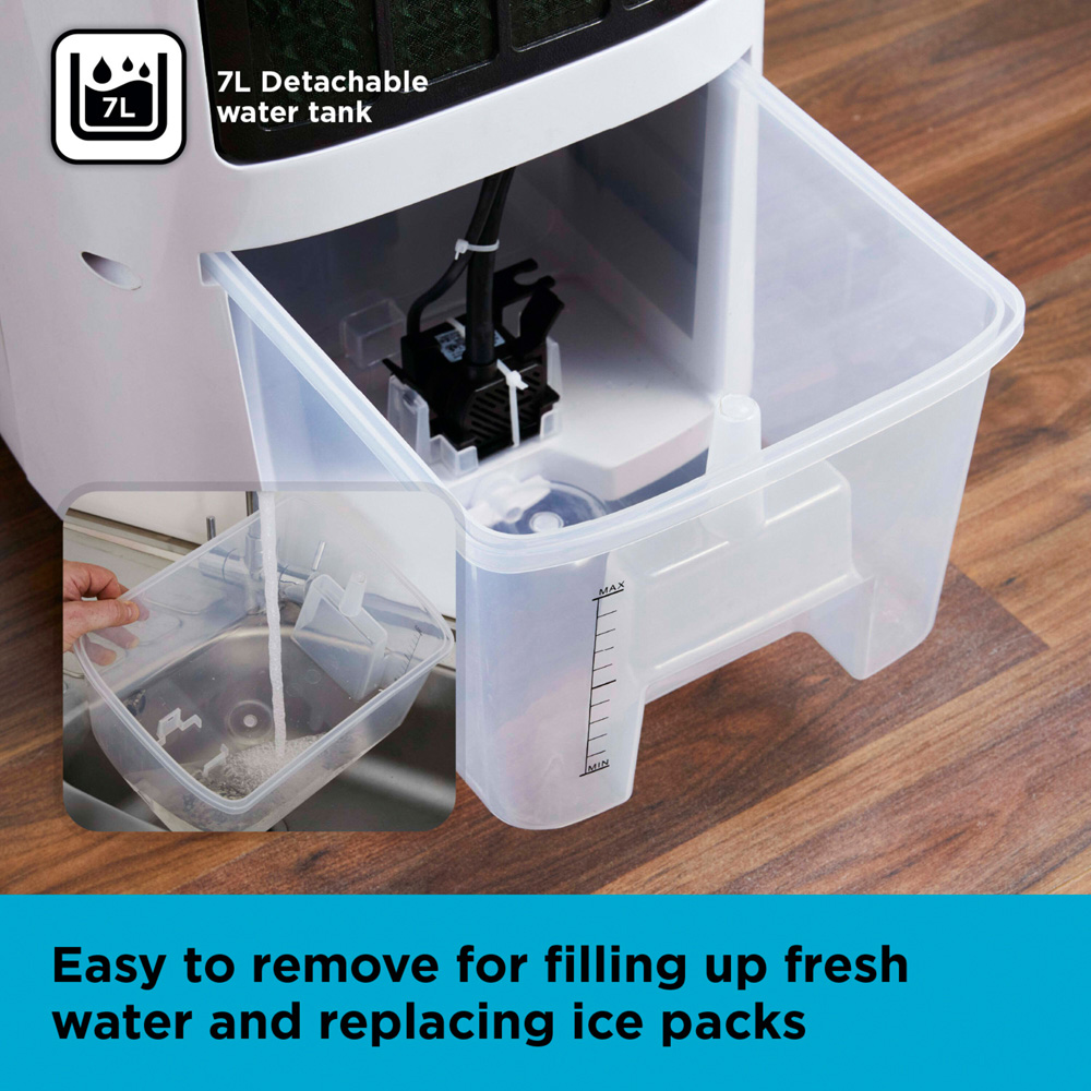 BLACK+DECKER 2 in 1 White Digital Air Cooler 7L Image 9