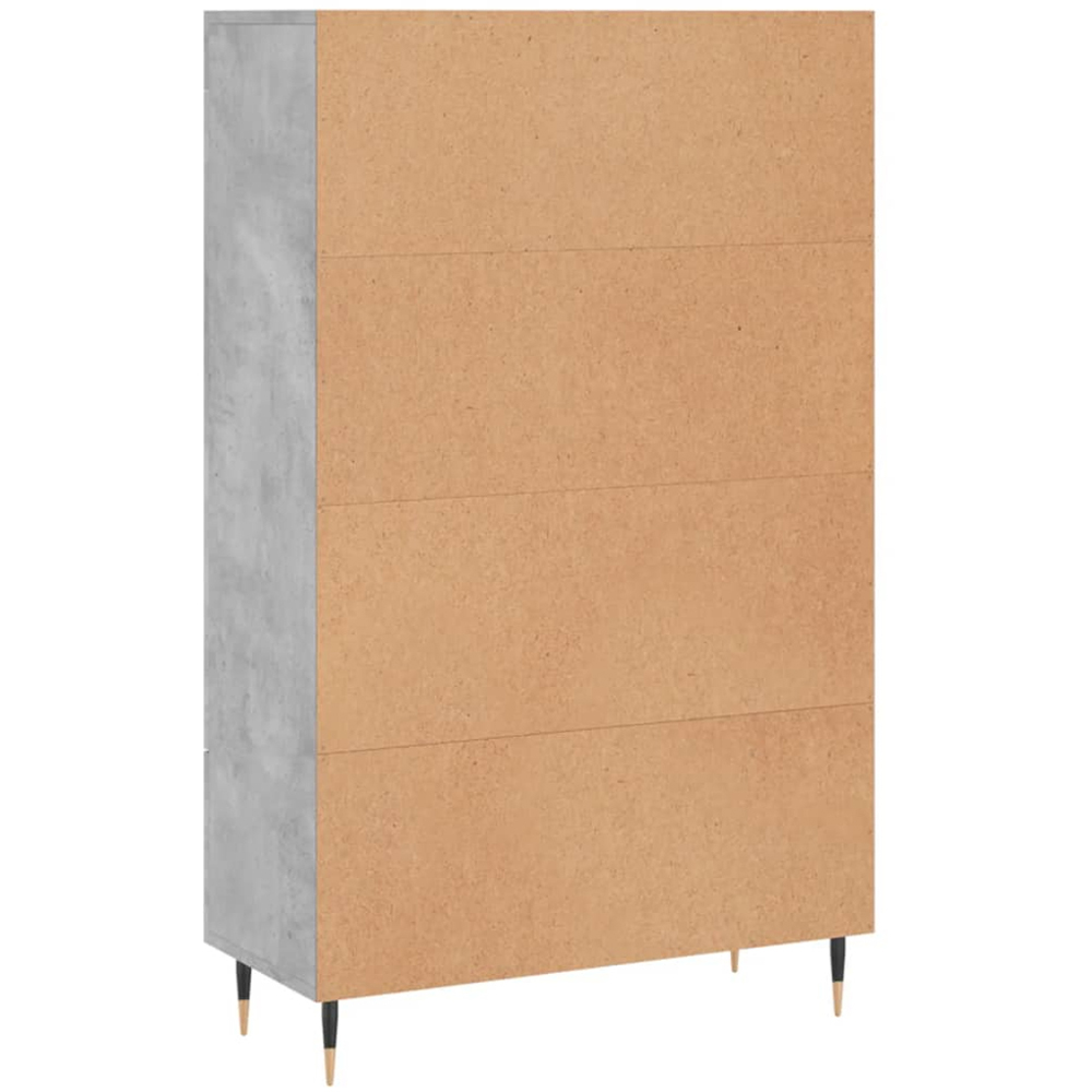 vidaXL 2 Door Single Drawer Concrete Grey Highboard Image 8