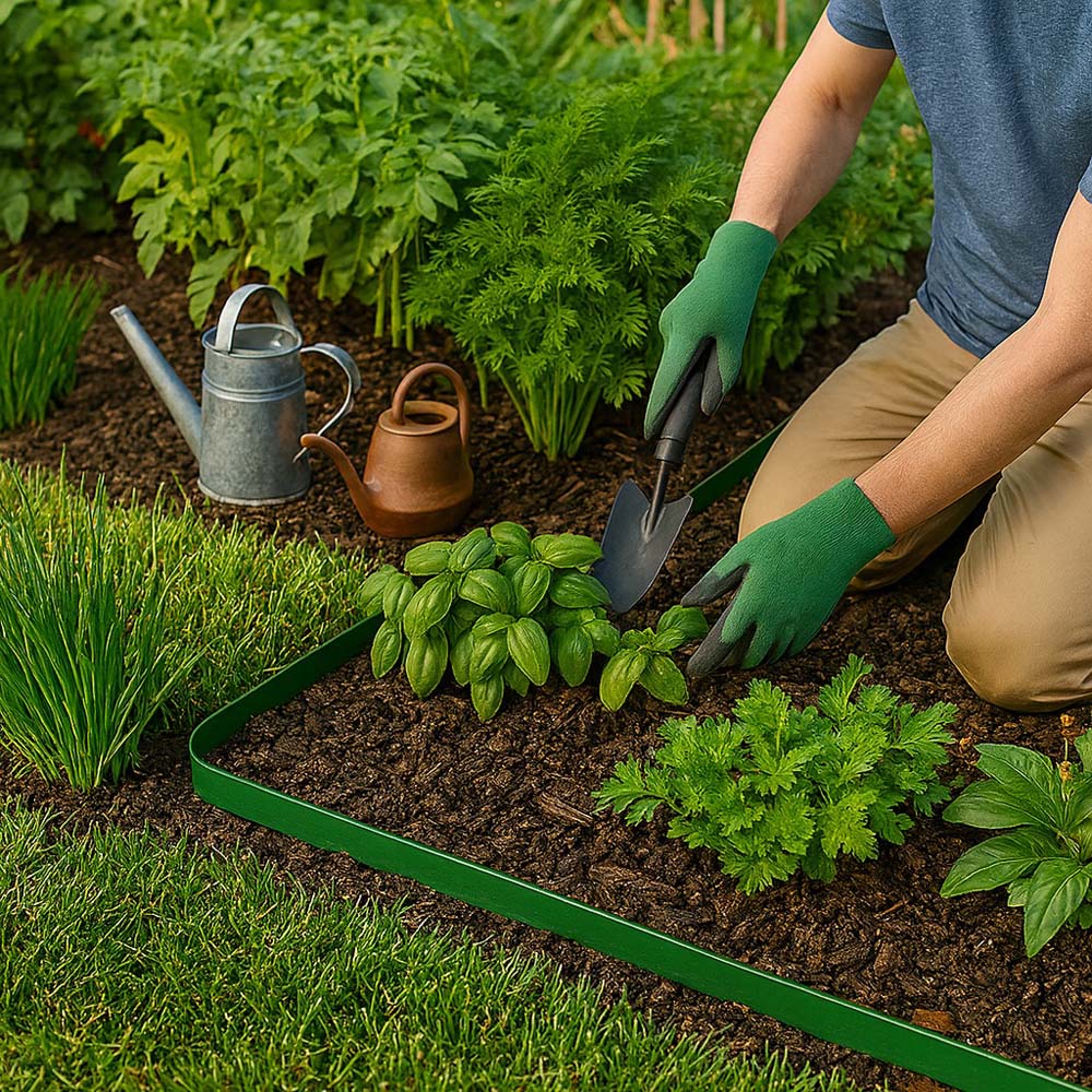 Harbour Housewares Flexible Green Plastic Lawn Edging 30m x 4cm Image 5