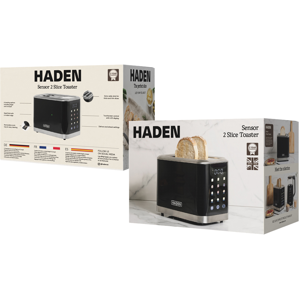 Haden Sensor 212948 Black Touch Screen 2 Slice Toaster Image 4