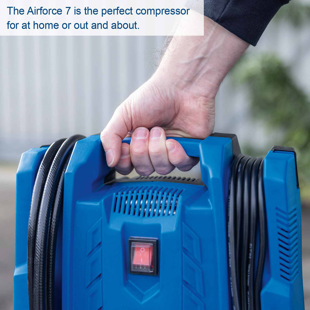 Scheppach Airforce 7 Electric Air Compressor with 4m Hose and Accessories 1100W Image 6