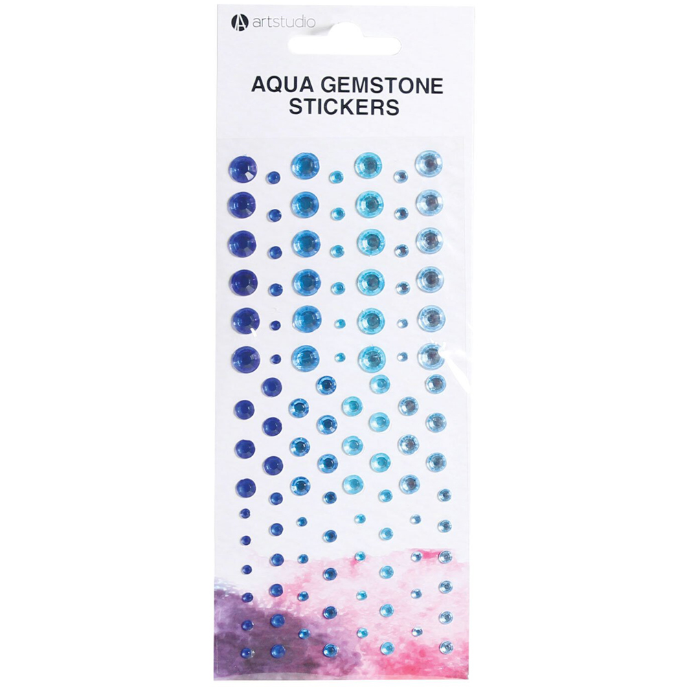 Art Studio Gemstone Stickers - Aqua Image