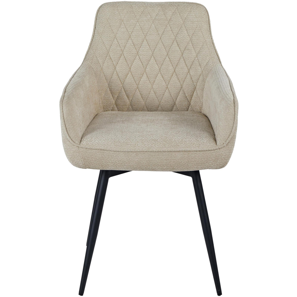 Portland Axton Beige Fabric Dining Chair Image 4