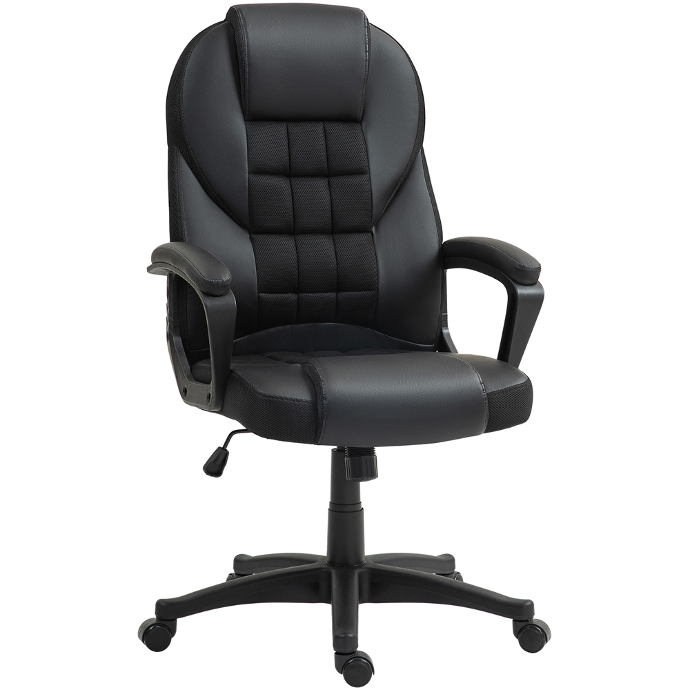 Portland Black Executive Office Chair with High Back and Armrests Image 2