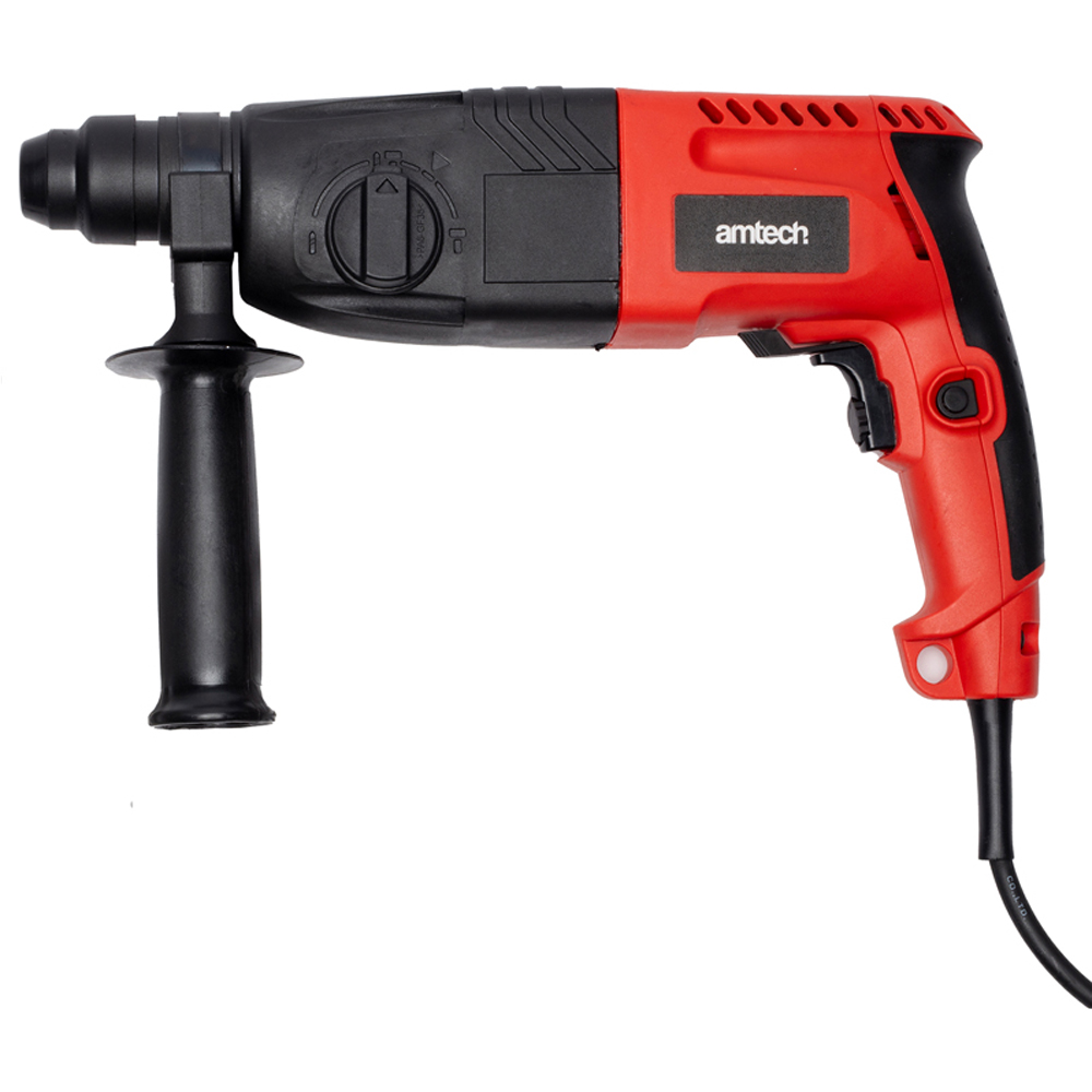 Amtech V6130 SDS Rotary Hammer Drill with E0640 Chisel F0925 Drill Bit and V1280 Adapter Image 3