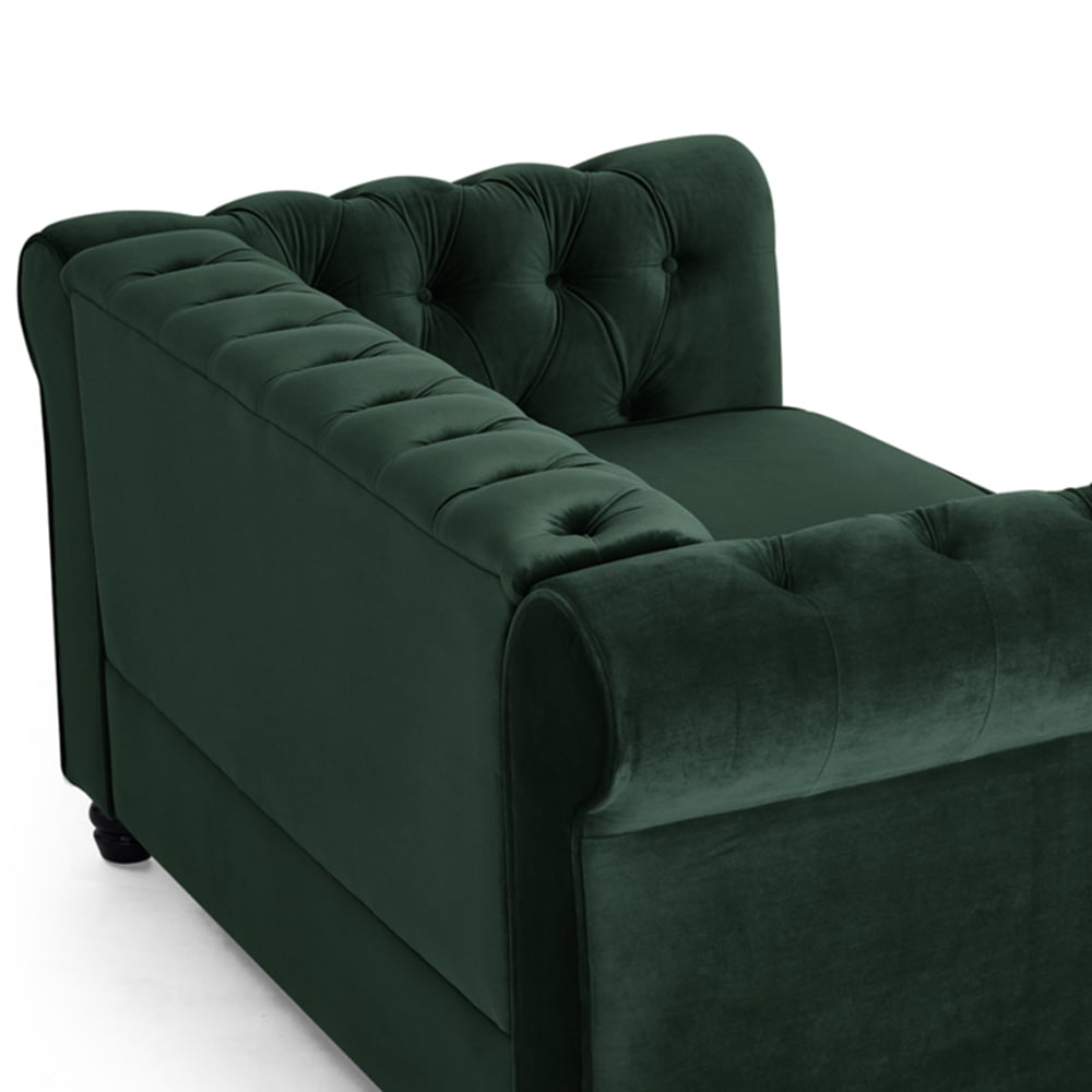 Home Detail Chesterfield 2 Seater Studded Green Velvet Sofa Image 4