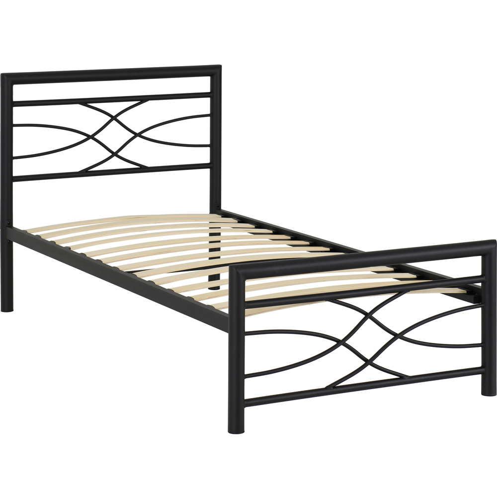 Seconique Kelly Single Black Bed Frame Image 2