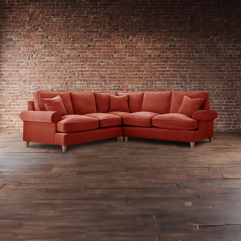 The Victoria Large Apricot Corner Sofa Image 3