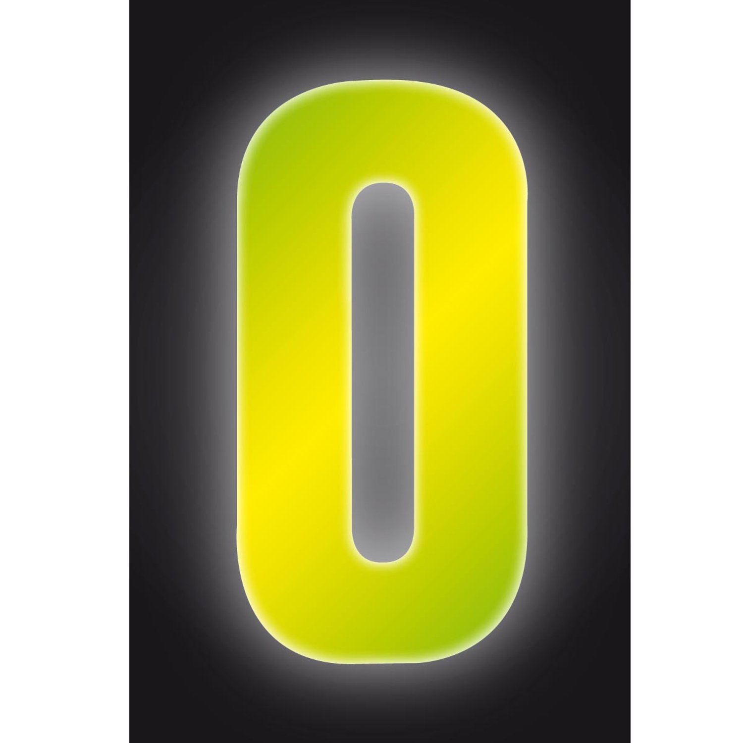 Hi Vis Yellow Number - 0 Image