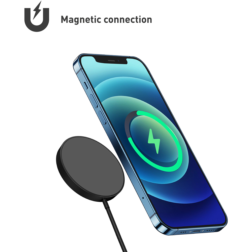 SilverLabel Black Mag-Safe Magnetic Wireless Charger 15W Image 5