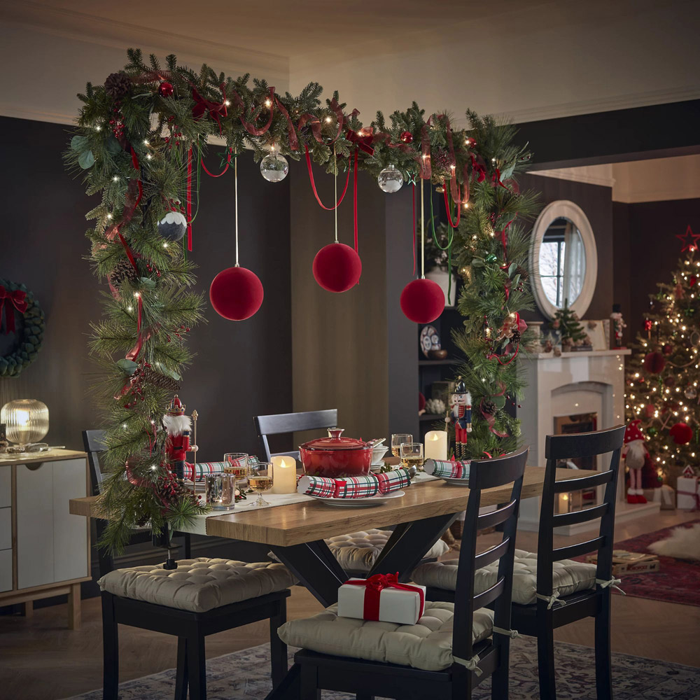 Samuel Alexander Black Metal Extendable Christmas Table Display Pole 130 to 195cm Image 4